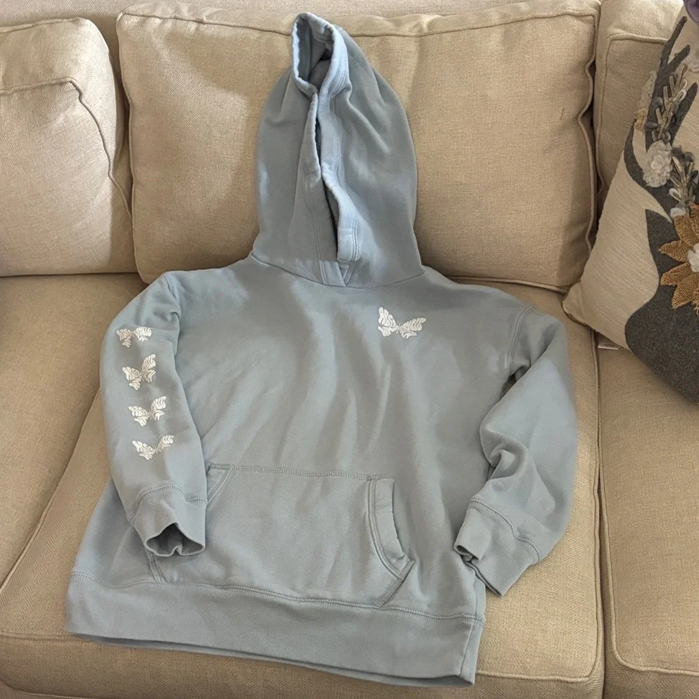 Abercrombie kids Blue Hoodie with Butterfly Design